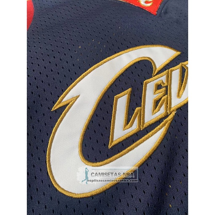 Camiseta Cleveland Cavaliers Lebron James NO 23 Mitchell & Ness 2008-09 Azul